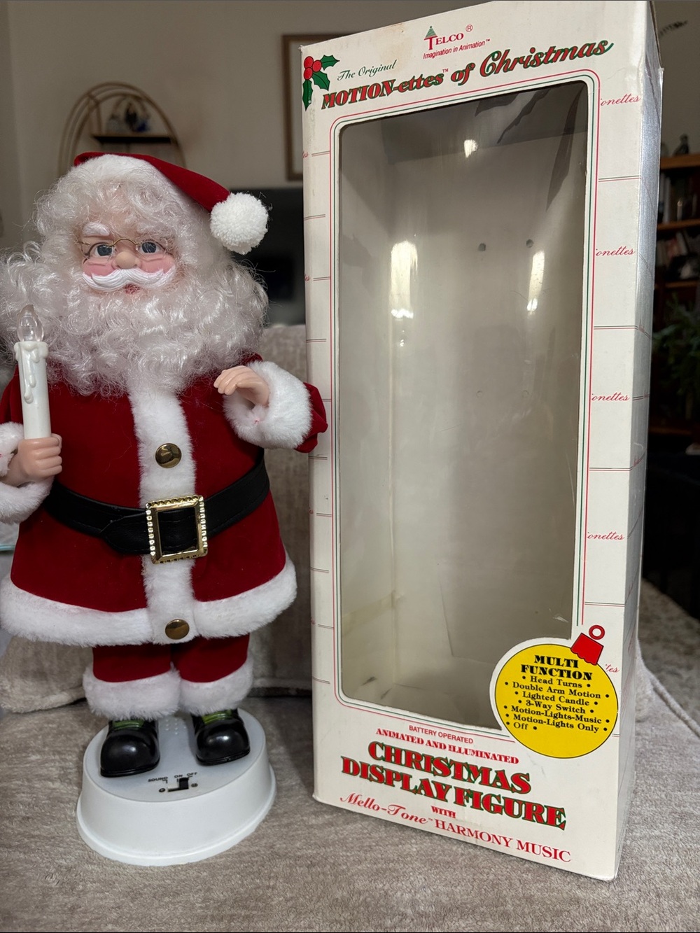 Vintage Traditional Red Santa Christmas Display Figure by Telco. Not a toy.
